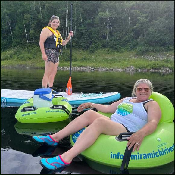 Miramichi Rapids Tubing and paddleboarding
